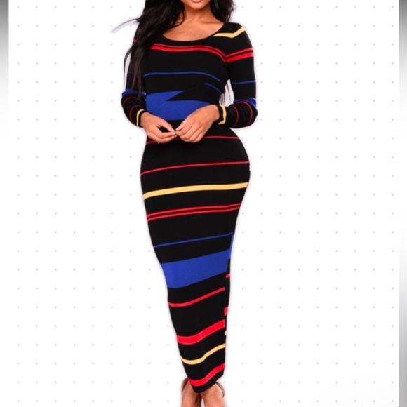 Fashion Nova Dresses & Skirts - Striped Maxi Dress